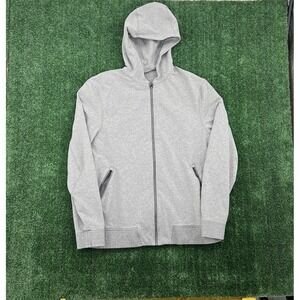 Lululemon Cross Cut Hoodie Mens XL Gray Long Sleeve Full-Zip Standard Fit